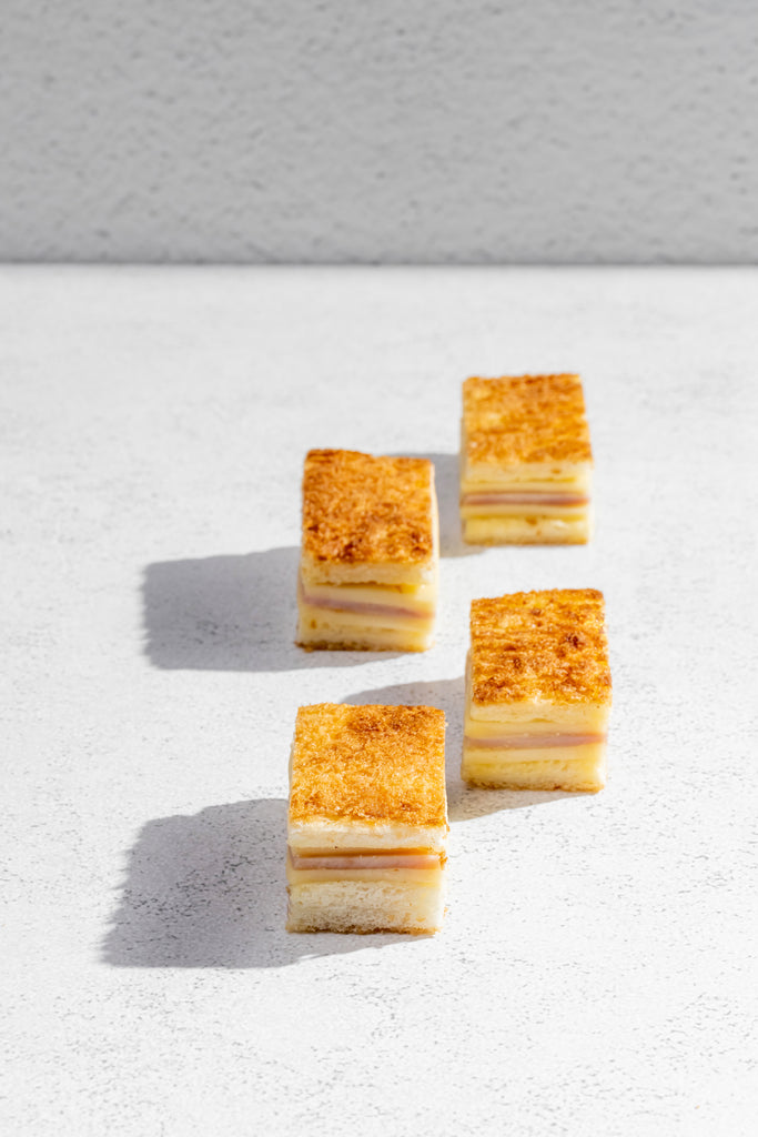 Mini Croque Monsieur, Ham & Cheese Mini Sandwich (One Dozen)