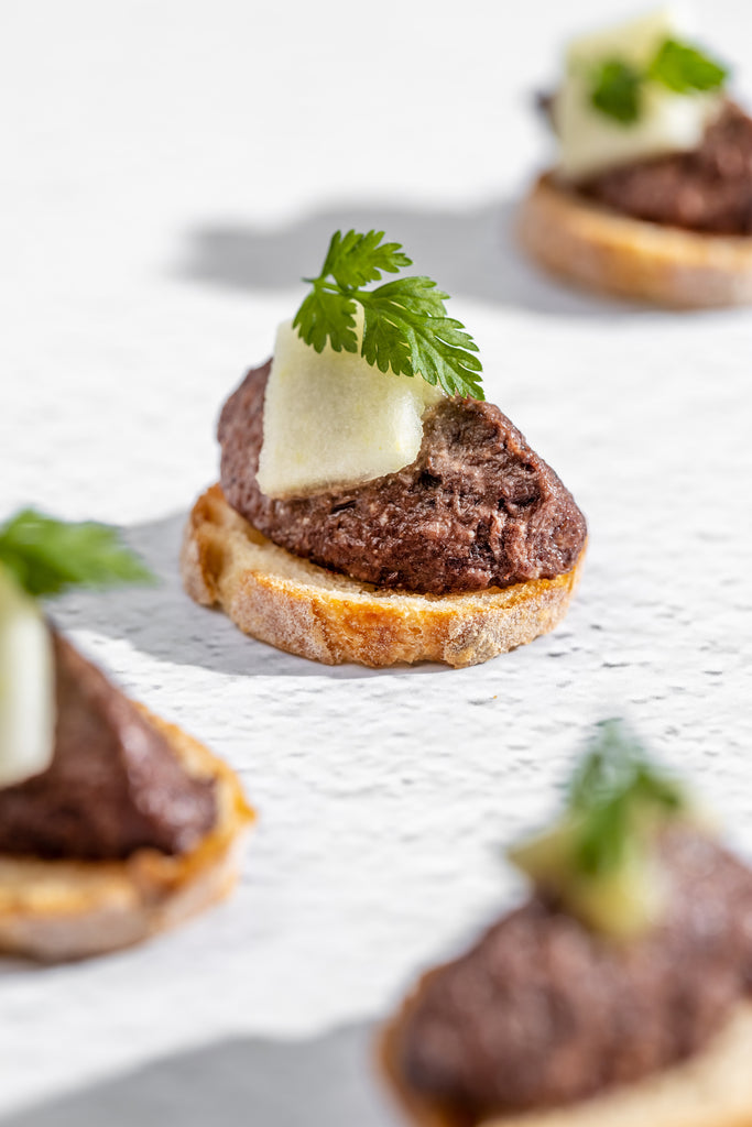 Basque Boudin Noir, Granny Apple Compote on Toasted Baguette (One Dozen)