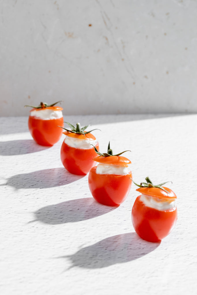 Cherry Tomato, Yoghurt, Shallot & Chives (One Dozen)