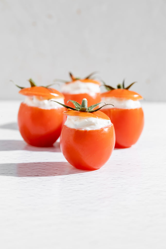 Cherry Tomato, Yoghurt, Shallot & Chives (One Dozen)